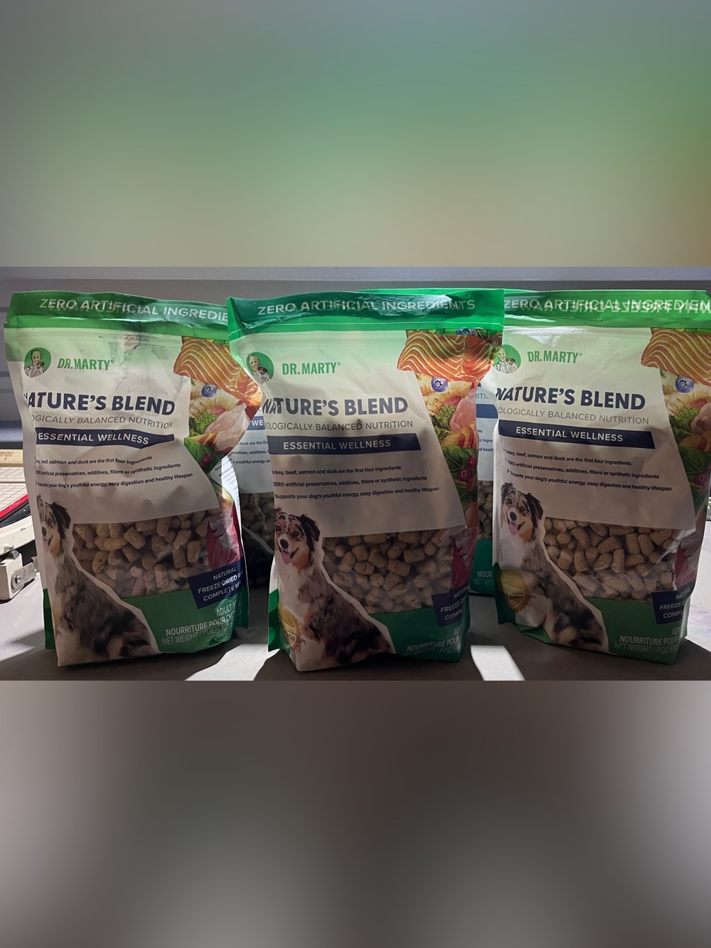 Dr. Marty Nature's Blend Freeze Dried Adult Dog Food 16 oz bag x 5 Bags